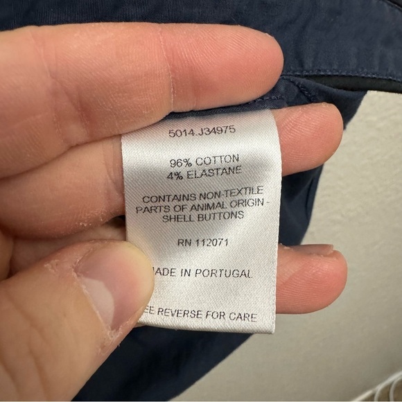 Jigsaw‎ Men’s Navy Blue Button Up Long Sleeve Shirt Size Large - Picture 4 of 5